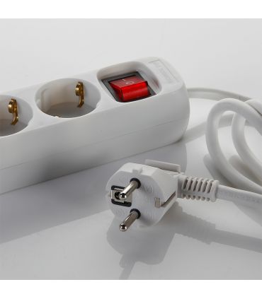 Multiprise avec interrupteur 3 fiches avec câble 3x1,5 3 mètres alyco ALYCO 199443