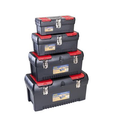 Pack 4 boîtes plastique avec plateaux ALYCO 192765