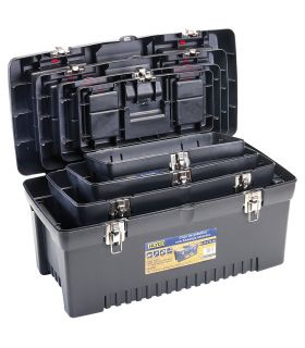 Pack 4 boîtes plastique avec plateaux ALYCO 192765