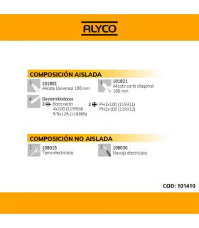 Set 9 outils isolés dans housse en nylon ALYCO 101410