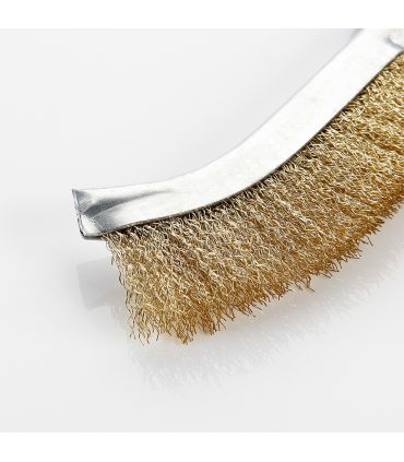 Brosse en acier plaqué laiton m/plastique ALYCO 197555