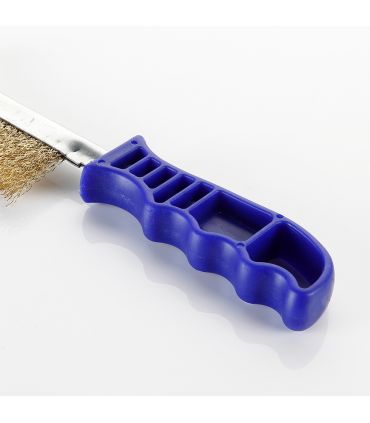 Brosse en acier plaqué laiton m/plastique ALYCO 197555