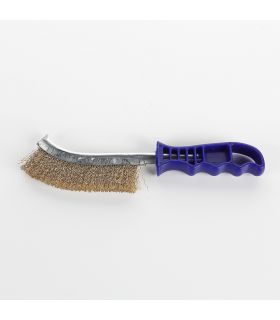 Brosse en acier plaqué laiton renforcé m/plastique ALYCO 197556