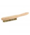 Brosse en acier plaqué laiton m/bois ALYCO 197560