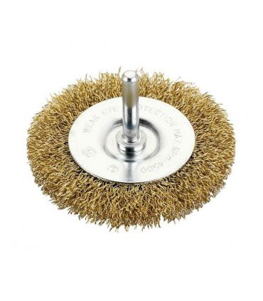 Cr10 brosse circulaire métallique av/tige 100 mm ALYCO 197635