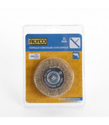 Cr10 brosse circulaire métallique av/tige 100 mm ALYCO 197635