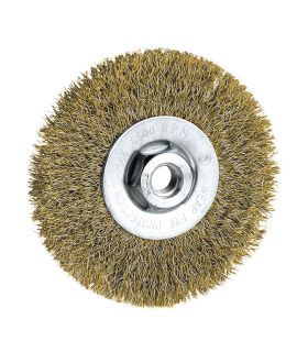 Cr-05 brosse métal laiton circul.ondul. 115 mm ALYCO 197650