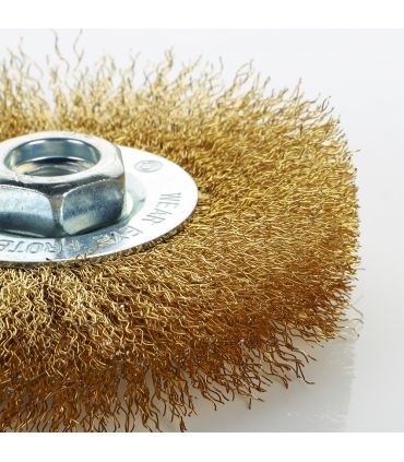 Cr-05 brosse métal laiton circul.ondul. 115 mm ALYCO 197650