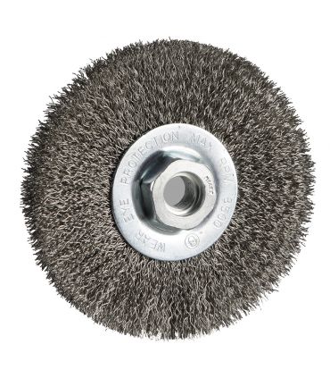 Brosse métallique inox. circulaire ondulée 115 mm ALYCO 197652