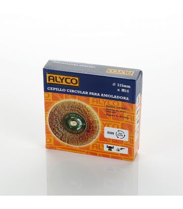 Brosse métallique inox. circulaire ondulée 115 mm ALYCO 197652