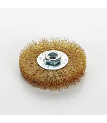 Brosse métallique inox. circulaire ondulée 115 mm ALYCO 197652