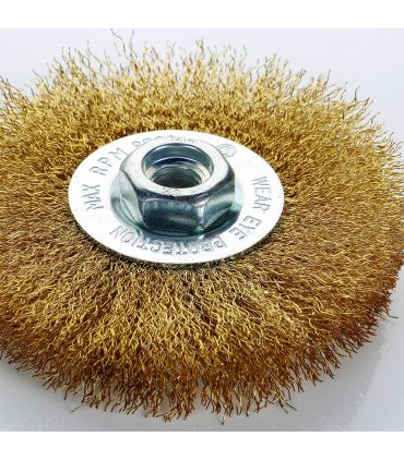 Brosse métallique inox. circulaire ondulée 115 mm ALYCO 197652