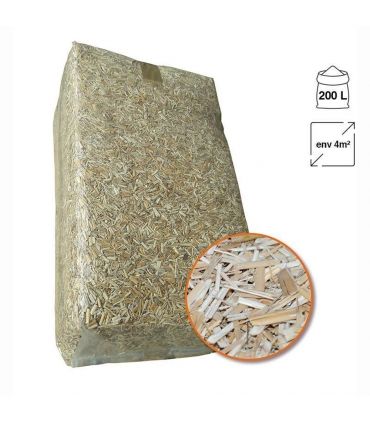 Paillis de miscanthus pour retenir l'eau - balle de 150 litres pour 4m²