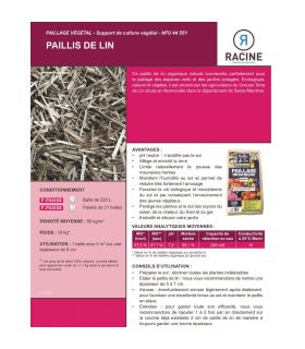 Paillis de lin, organique et naturelle pour jardins potagers, 21 balles de 220l - F-PAI058-21x220
