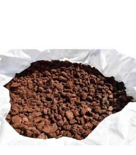 Paillage minéral en pouzzolane rouge 20/40mm, sac de 20 litres - KOM34