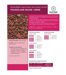Paillage minéral en pouzzolane rouge 20/40mm, sac de 20 litres - KOM34