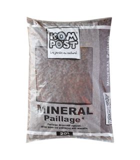 Paillage minéral en pouzzolane rouge 20/40mm, sac de 20 litres - KOM34