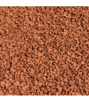 Paillage minéral décoratif en brique pilée 10/25mm, sac de 20 litres - KOM36