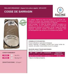 Paillis de Cosses de sarrasin, double fonction - 36 sacs de 50 L - PRO93-36x50