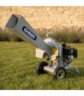 Broyeur de végétaux thermique GRIN, 50mm, BriggsStratton 208cc, démarrage électrique - BIOCH50