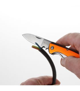 Couteau d’électricien de poche inox alyco orange m / aluminium ALYCO 170895