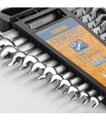 Set de 12 clés mixtes à cliquet tête flex. ALYCO 191952