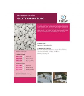 Paillage de marbre blanc minéral 1000kg RACINE F-PAI009