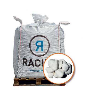 Paillage marbre blanc couverture décorative du sol 1000kg RACINE F-PAI046