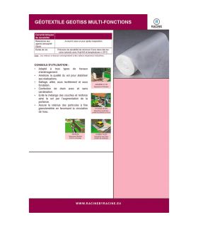 Feutre géotextile barrière perméable du sol 2x25ml RACINE F-PAI028