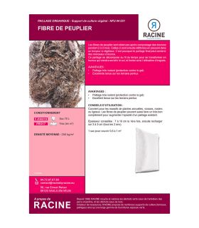 Paillage fibres de peuplier bio couverture végétale 48x50L RACINE PRO81-48x50