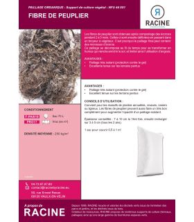 Paillage fibres de peuplier bio paillage naturel 50L RACINE PRO81