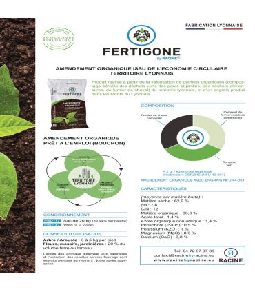 Compost amélioration de structure du sol 500kg RACINE PRO185