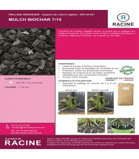 Paillage charbon végétal bio rétention d’eau 10x50L RACINE F-PAI110-10x50