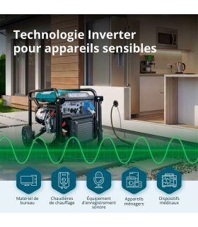 Générateur inverter bi carburation essence/gaz 6500W moteur de 306cc KÖNNER & SÖHNEN KS 6500iEG