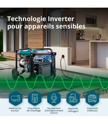 Générateur inverter bi carburation essence/gaz 6500W moteur de 306cc KÖNNER & SÖHNEN KS 6500iEG