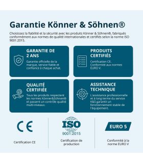 Générateur inverter bi carburation essence/gaz 6500W moteur de 306cc KÖNNER & SÖHNEN KS 6500iEG