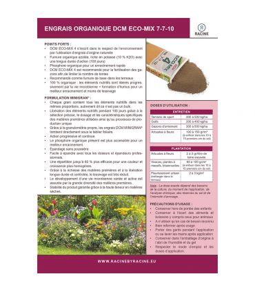 Engrais NPK bio pour nutrition complète 25kg RACINE F-ENG003