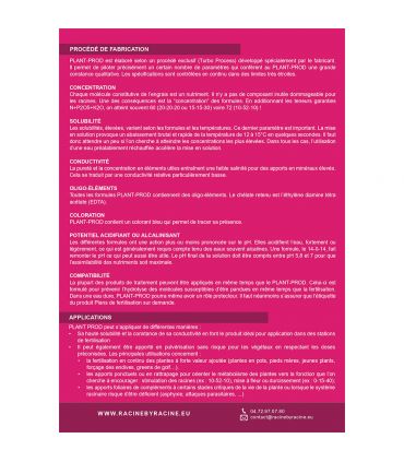 Engrais spécial floraison des plantes 1kg RACINE F-ENG017