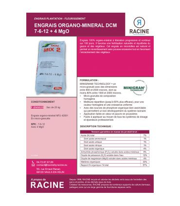 Engrais booster de croissance 25kg RACINE F-ENG025