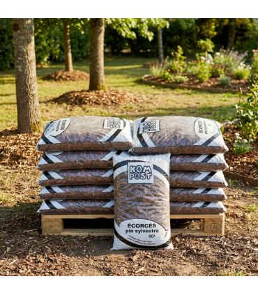 Paillage d’écorce de pin bio protection des racines 10x50L RACINE PRO186-10x50