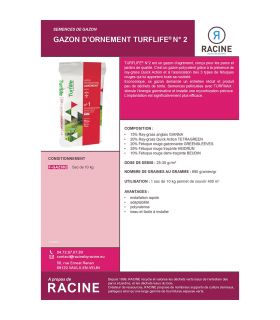 Semences de gazon forte chaleur 10kg RACINE F-GAZ002