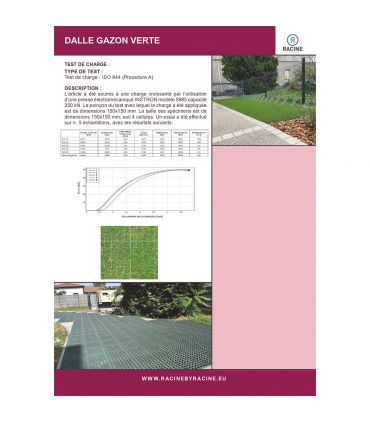 Dalle gazon verte 4cm 4 plaques pour stabilisation du sol 10m² RACINE F-AME060-10x1