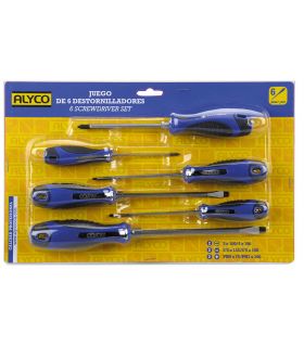 Set de 6 tournevis sous blister ALYCO 119049