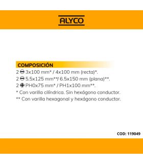 Set de 6 tournevis sous blister ALYCO 119049