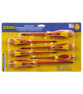 Set de 6 tournevis isolés sous blister ALYCO 119331