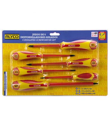 Set de 6 tournevis isolés sous blister ALYCO 119331
