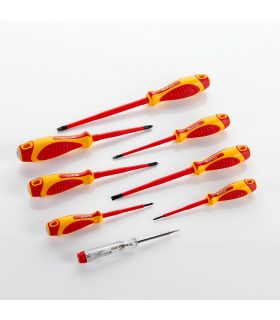 Set 8 tournevis isolés avec carton ALYCO 119341