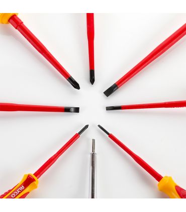 Set 8 tournevis isolés avec carton ALYCO 119341
