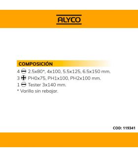 Set 8 tournevis isolés avec carton ALYCO 119341