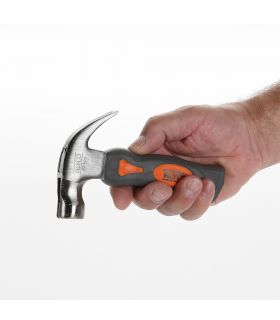 Marteau arrache-clou courbé américain 220 g. série courte manche en fibre de verre alyco orange ALYCO 170145